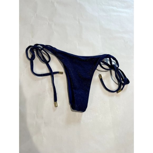 NWOT MONDAY Swimwear Palma Bikini Bottoms in Navy Shimmer Blue - Picture 3 of 3